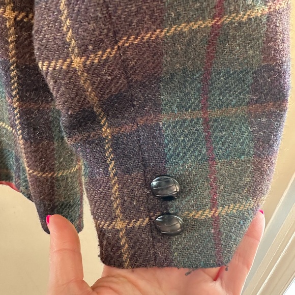 Vintage 80’s/90’s Dumas Wool Blue and Red Plaid Blazer Size S/M - Picture 4 of 8